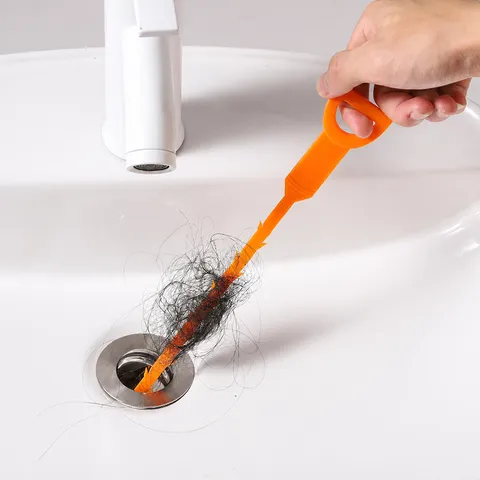 Desatascador de Tuberías de Plástico Herramienta Limpiadora de Pelo Cepillo Flexible para Fregadero Baño Cocina