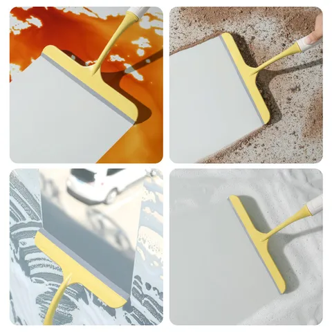 Mini Silicone Window Squeegee Glass Wiper For Bathroom Tabletop Mirror Household Cleaning Tool With Hook