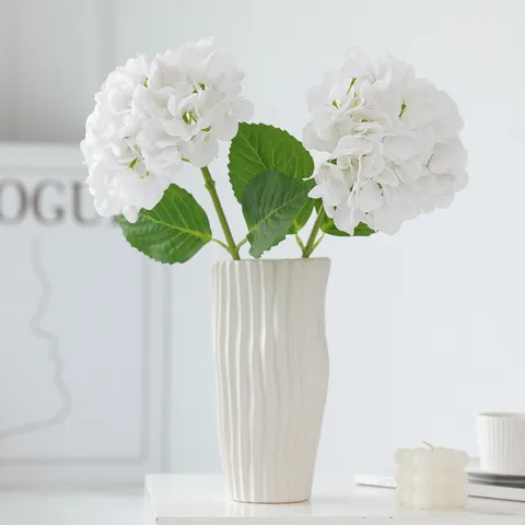 High End Artificial Hydrangea Silk Flower Fake Floral Branch For Home Wedding Hotel Party Decoration Photography Props