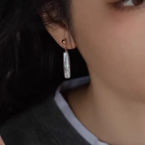 Pendientes Collar Pulsera de Perla de Agua Dulce de Plata de Ley 925 Estilo Barroco Moda Joyería Para Mujeres Regalo