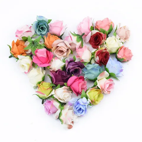 Kunstzijde Rozen Bloemhoofdjes Bulk Voor DIY Huis Bruiloft Kerstmis Nieuwjaar Feest Decoratie Ambachtelijke Bloemendecoratie Accessoires
