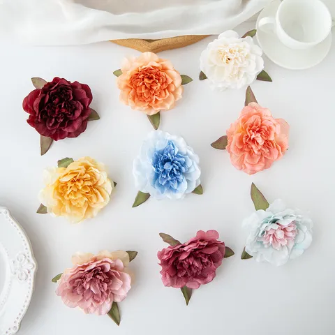 Kunstmatige Pioenroos Roos Bloemhoofdjes Zijdestof Nep Bloemen Voor Bruiloft Thuis Feest DIY Bloem Decoratie