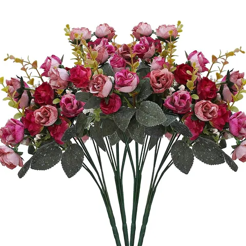 Künstlicher Kristall Rosenstrauß Seidenblume Heimdekoration Hochzeit Fotografie Requisiten Dekorative Künstliche Blumen