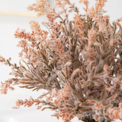 Fleur de Lavandula Flokée Artificielle Plante de Simulation Faux Bouquet de Fleurs Pour Maison Mariage Extérieur Décoration de Balcon
