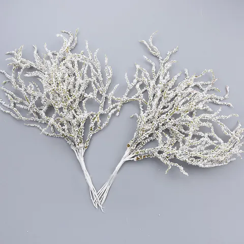 Ramas de Árbol Artificiales PVC Suave Flocado Falsos Tallos de Follaje Para Hogar Boda Fiesta Fotografía Decoración