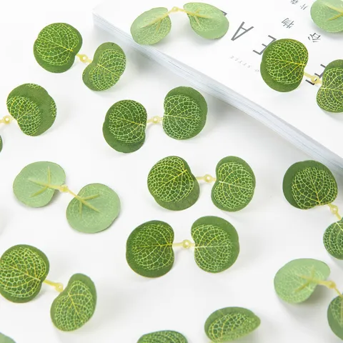 Artificial Eucalyptus Leaves Silk Money Leaf Simulation Plant Accessories For Home Decor DIY Handmade Jewelry Crafts