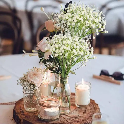 Kunstmatige GipsKruid Nep Bloemen Plastic Gypsophila Boeket Voor Bruiloft Huis Feest Decoratie Bloemstuk