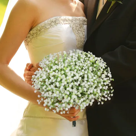 Kunstmatige GipsKruid Nep Bloemen Plastic Gypsophila Boeket Voor Bruiloft Huis Feest Decoratie Bloemstuk