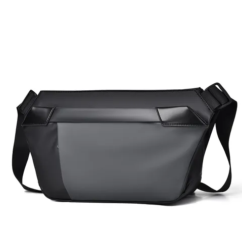 Bolso de Pecho Casual para Hombre Tela Oxford Impermeable Bolso Bandolera Bloques de Color Tendencia Urbana Bolso de Hombro