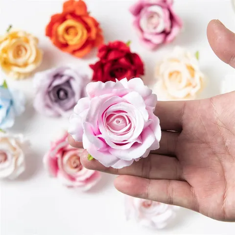 Kunstmatige Rozenbloemhoofden Zijdestof Roos DIY Ambacht Bruiloft Feest Woondecoratie Fotografie Rekwisieten