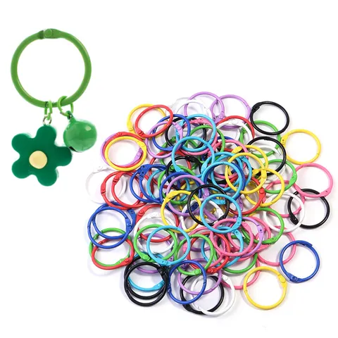 Anelli Spaccati in Metallo Verniciato Colorato Anelli per Portachiavi a Forma di O Anelli Aperti per Borse Accessori per Gioielli DIY