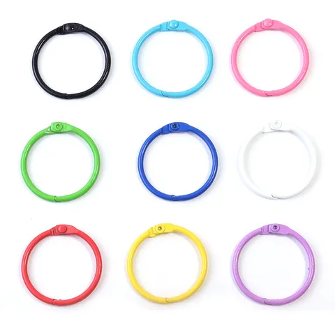 Anelli Spaccati in Metallo Verniciato Colorato Anelli per Portachiavi a Forma di O Anelli Aperti per Borse Accessori per Gioielli DIY
