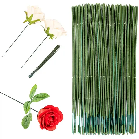 Künstliche Blumenstiele Seidenblumen Zubehör Grüne Pflanzenstützstiele Für Hochzeitsfeier DIY Blumenarrangements
