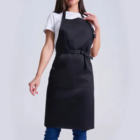 Tablier de Cuisine Imperméable Pour Femmes Hommes Chef Tablier Bavette Avec Poches Halter Réglable Tablier de Travail pour Maison