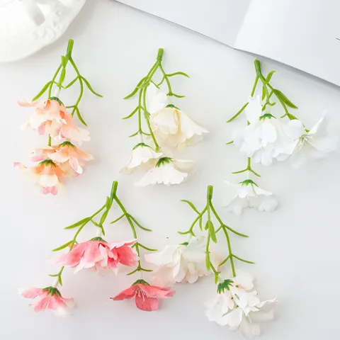 Simulatie Drie Hoofd Orchidee Nep Bloemen Zijdestof DIY Haarspeld Accessoires Thuis Bruiloft Feest Bloemendecoratie