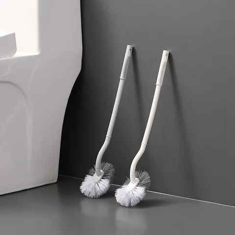 Japanese Style Long Handle Plastic Toilet Brush Flexible Cleaning Brush Wall Mounted Toilet Cleaner Bathroom Tool