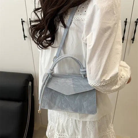 Bolso Bandouliere Casual de Cuero PU con Asa Superior Estilo Vintage para Mujer