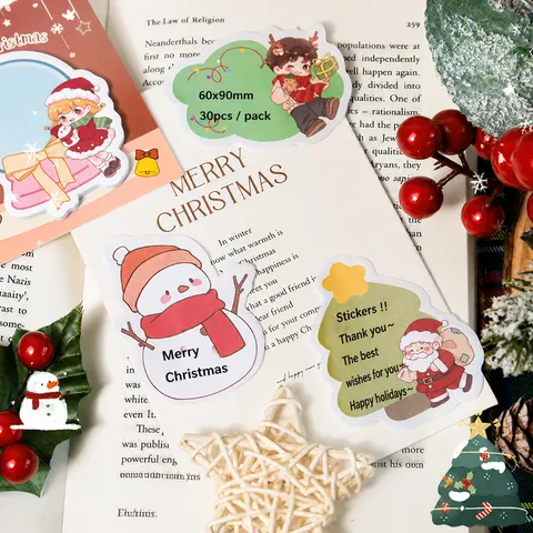 Kerst Plaknotities Schattige Gevormde Memo Blokjes Zelfklevende Index Notities Leuke Schrijfwaren Voor Kantoor School Kerstcadeau