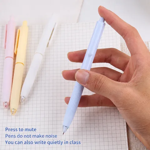 Morandi Farbe Leiser Schnelltrocknender Einziehbarer Gelschreiber Weicher Griff Minimalistisches Büro Schule Schreiben Schreibwaren Stift