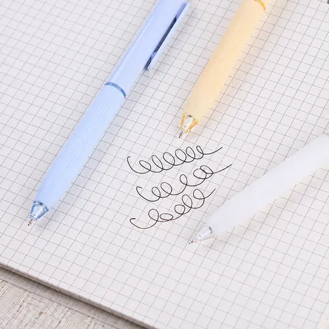 Morandi Farbe Leiser Schnelltrocknender Einziehbarer Gelschreiber Weicher Griff Minimalistisches Büro Schule Schreiben Schreibwaren Stift
