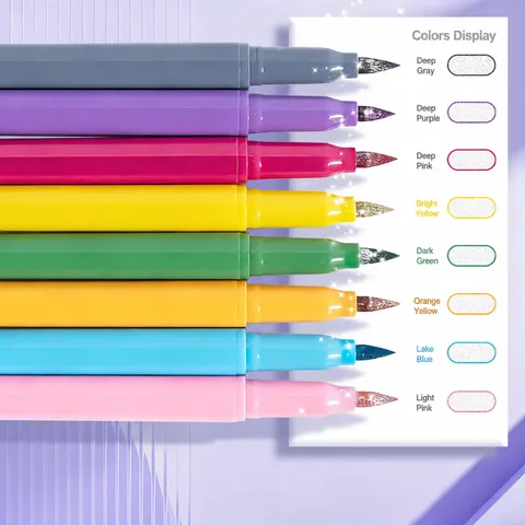 Assorti Kleur Dubbele Lijn Outline Pennen Metallische Shimmer Markers DIY Dagje Wenskaart Tekenen Schrijven Kantoorartikelen