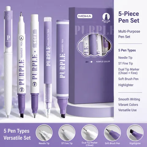 Ins Esthetisch Gekleurd Planner Pen Set Intrekbaar Gelpen Markeerstift Student Kantoorartikelen