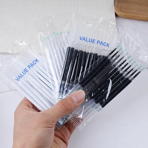 Plastic Balpen Vullingen Vloeiend Schrijven Sneldrogende Zwarte Rode Inkt Vulling Voor Kantoor School Schrijfwaren
