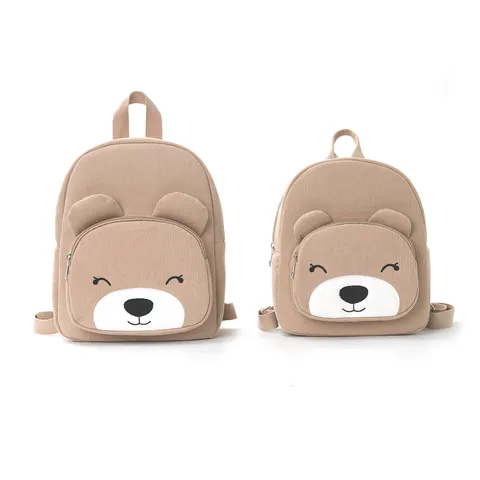 Süßer Cartoon Bär Cord Rucksack Kinder Schultasche Casual Plüsch Tagesrucksack Reise Büchertasche Für Kinder