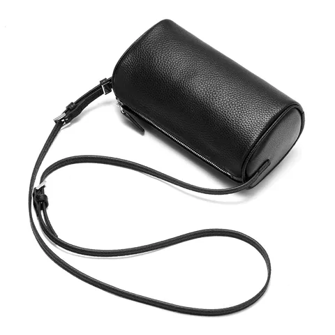 Mujer Moda Color Sólido Cuero PU Cilíndrico Bolso Bandolera Minimalista Diario Bolso de Hombro