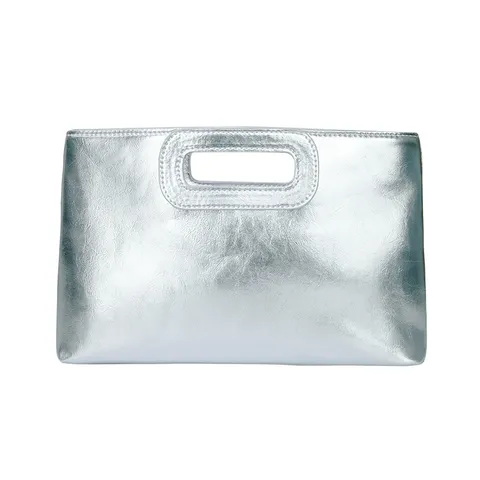 Bolso de Mano de Noche de Cuero PU para Mujer Minimalista Color Sólido Chic Cartera de Embrague Elegante Casual Bolso de Asa Superior