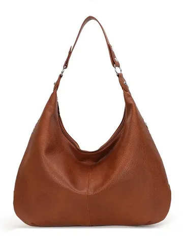 Bolso Tote de Gran Capacidad para Mujer Bolso de Hombro de Cuero con Cera de Aceite Vintage Bolso Hobo Casual para Trabajo
