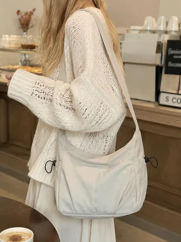 Bolso Bandolera de Nailon Impermeable Gran Capacidad Ligero Bolso de Hombro para Mujer Bolso Tote Casual Diario
