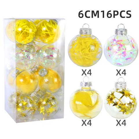 Bruchsichere PET Weihnachtsbaumkugeln Ornamente Transparente Dekorative Hängekugeln Set Für Hochzeit Party Festliche Dekoration