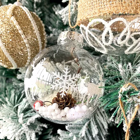 Weihnachtskugeln Set PET Schaumstoff Dekorative Hängende Kugeln Mit Hirsch Schneeflocken Mustern Für Feiertagsbaum Zuhause Party Dekoration