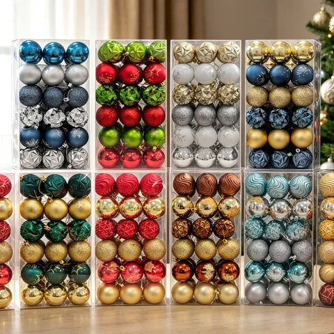 Weihnachtskugeln Kunststoff Galvanisiert Bemalt Weihnachtsbaum Hängende Dekorationen Für Zuhause Party Dekor Mehrfarbig