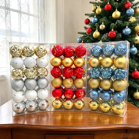 Weihnachtskugeln Kunststoff Galvanisiert Bemalt Weihnachtsbaum Hängende Dekorationen Für Zuhause Party Dekor Mehrfarbig