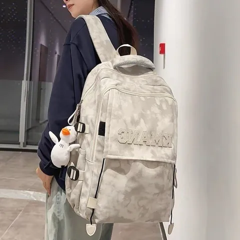 Korean Style Trendy Oxford Cloth Casual Backpack Large Capacity School Bag Wear Resistant Teenager Daypack