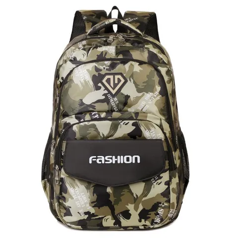 Large Capacity Oxford Cloth Backpack Casual Camouflage Student School Bag Waterproof Travel Daypack