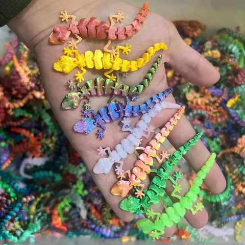 3D Gedruckt Gelenkig Eidechse Gecko Spielzeug Flexible Bewegliche Gelenke Reptil Haustier Modell Sensorisches Fidget Spielzeug