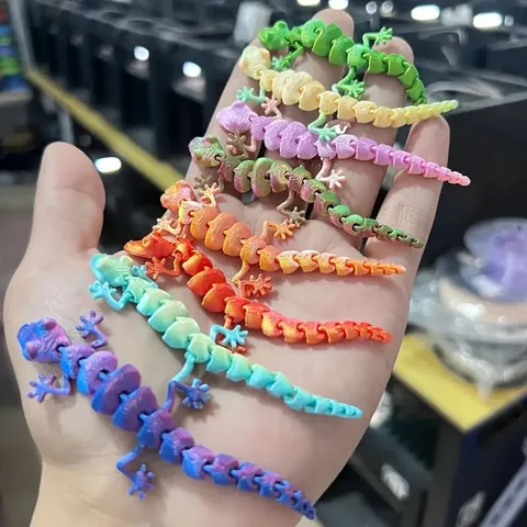 3D Gedruckt Gelenkig Eidechse Gecko Spielzeug Flexible Bewegliche Gelenke Reptil Haustier Modell Sensorisches Fidget Spielzeug