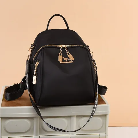 Wear-Resistant Oxford Cloth Shell Backpack Multi-Functional Three-Use Women Casual Travel School Bag