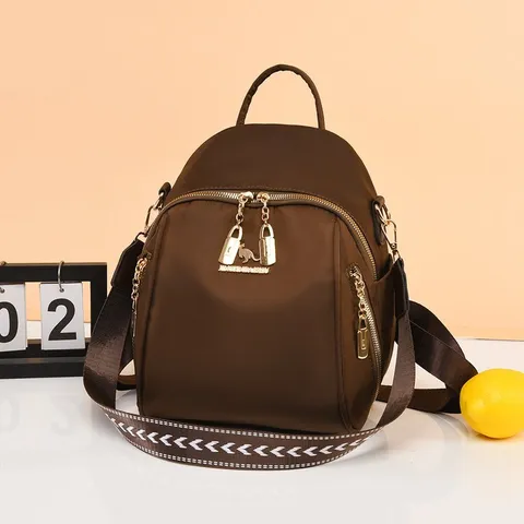Wear-Resistant Oxford Cloth Shell Backpack Multi-Functional Three-Use Women Casual Travel School Bag