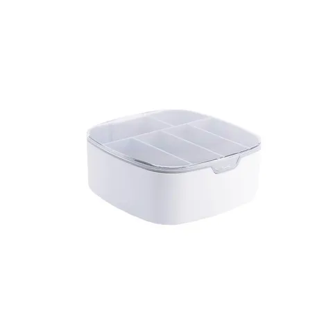 Plastik Desktop Kabelaufbewahrungsbox mit Deckel und Fächern Staubdichter Kabelorganizer für Büro