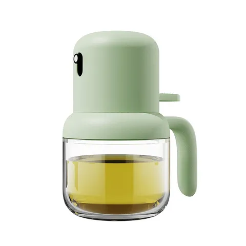 Household Heat Resistant Glass Oil Spray Bottle Kitchen Press Type Spray Oil Control Bottle Barbecue Seasoning Dispenser