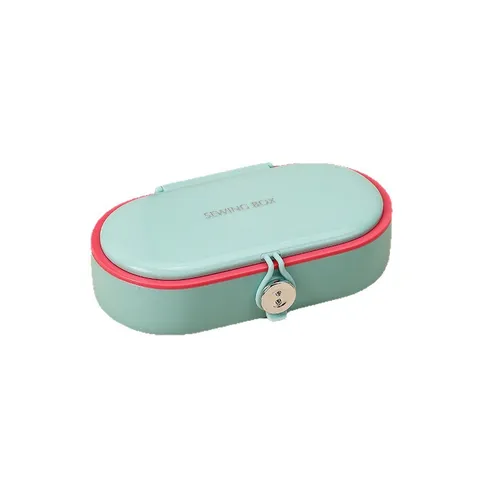 Boîte de Couture Magnétique Portable Voyage Maison Mini Kit de Couture Boîte de Rangement avec Aiguille Fil Ciseaux