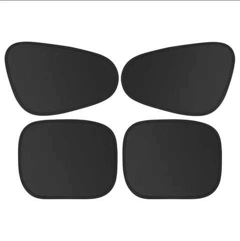 Car Side Window Sun Shade Black PVC Electrostatic Sun Protection Heat Insulation Anti-UV Universal Car Window Sunshade Pair