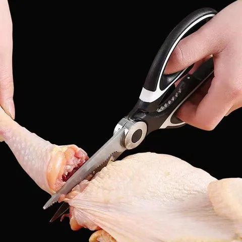 Stainless Steel Multi-Functional Kitchen Scissors Heavy Duty Utility Shears For Food Cutting With Protective Cover