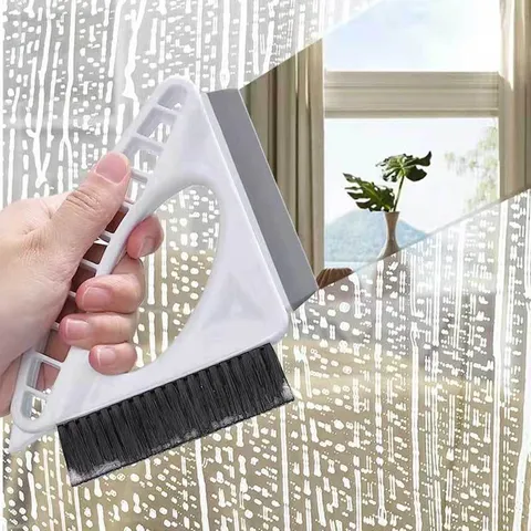 Multifunktionales Fensterreinigungsbürste Drei In Einem Glaswischer Haushalt Badezimmer Fugenreinigungswerkzeug Kunststoffreiniger