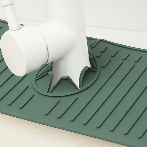 Silikon Wasserhahn Spritzschutz Matte Küchenspüle Abtropfmatte Arbeitsplatten Schutzmatte Schnelltrocknend Für Badezimmer Heim Küche