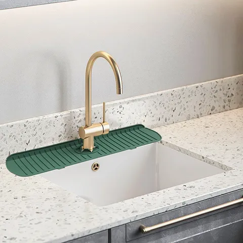 Silikon Wasserhahn Spritzschutz Matte Küchenspüle Abtropfmatte Arbeitsplatten Schutzmatte Schnelltrocknend Für Badezimmer Heim Küche